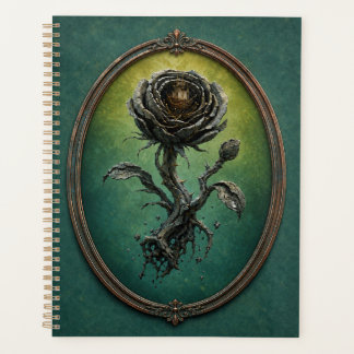 Spiral Hardcover Planner with a surreal rose Planer