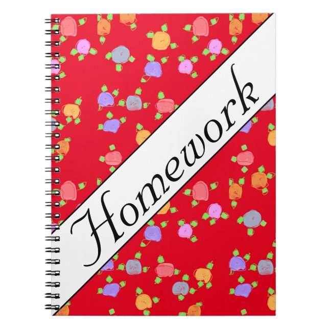 Spiral Hausaufgaben Notebook Notizblock (Vorderseite)