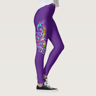 Spiral-Herz-Handbemaltes Design 2 Leggings