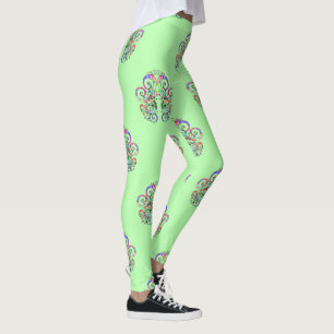 Spiral-Herz-Handbemaltes Design 4 Leggings