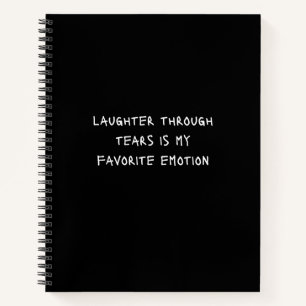 Spiral Journal "Lachen durch Tränen" - Regenbogen Notizbuch