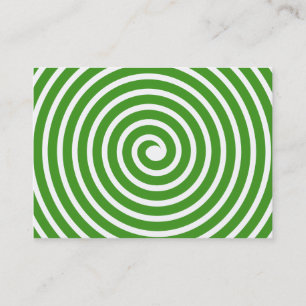 Spiral Motif - Avocado Grün und Weiß Visitenkarte