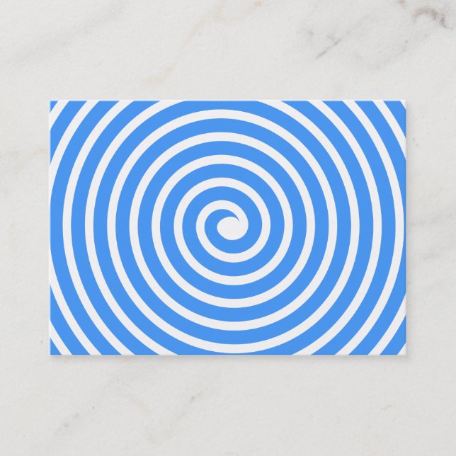 Spiral Motif - Baby Blue und White Visitenkarte (Vorderseite)