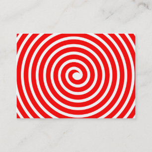 Spiral Motiv - Rot und Weiß Visitenkarte