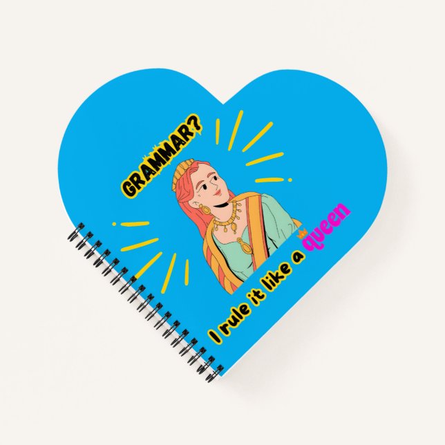 Spiral Notebbok: Grammar Queen Notizbuch (Vorderseite)