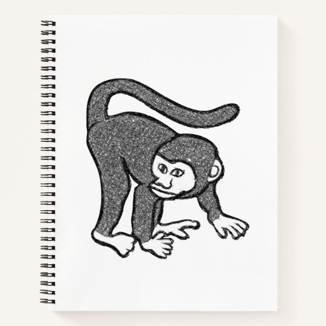 Spiral-Notebook-Affe Notizbuch (Vorderseite)