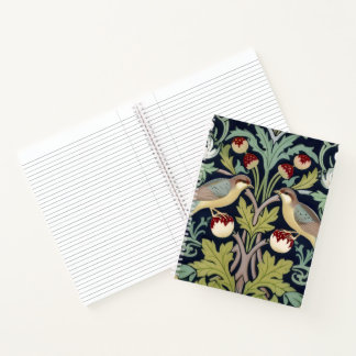 Spiral Notebook - Art Nouveau Birds Floral Notizbuch