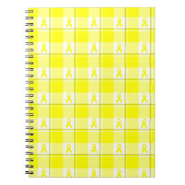 Spiral Notebook Bladder Cancer Plaid, Yellow Notizblock