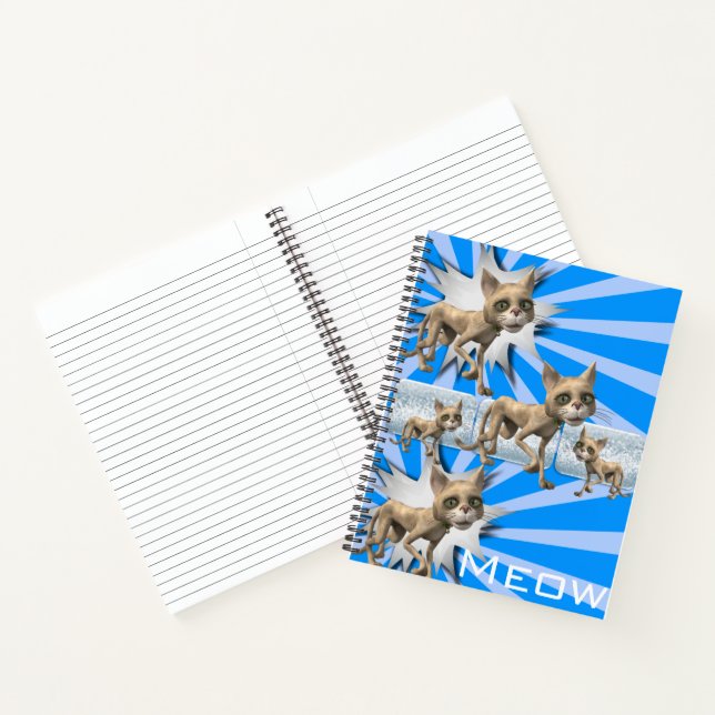 Spiral Notebook Blue Cats Meow Notizbuch (Innenseite)