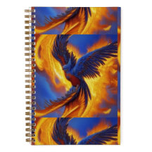 Spiral Notebook Blue Phoenix, farbiges Notebook