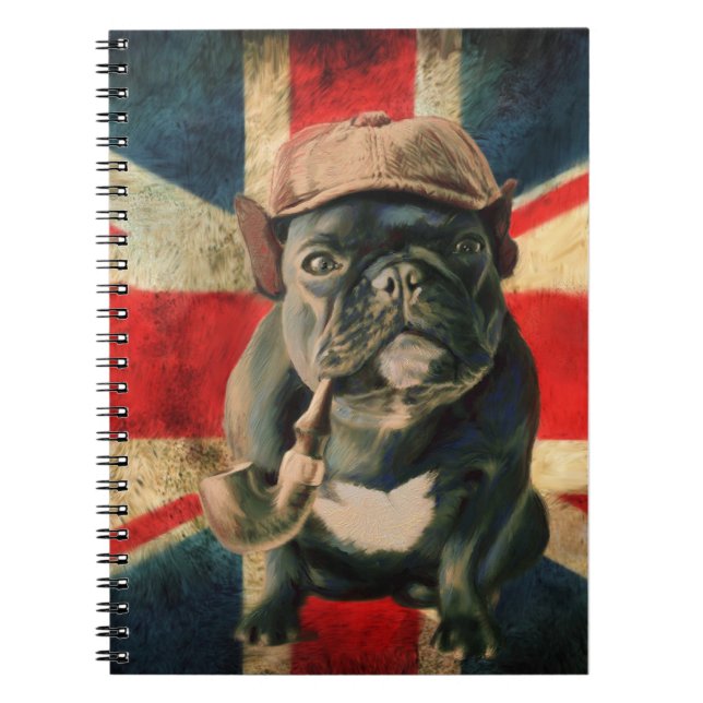 Spiral Notebook Bulldog Design Notizblock (Vorderseite)