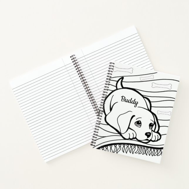 Spiral Notebook Coloring Dogs Notizbuch (Innenseite)