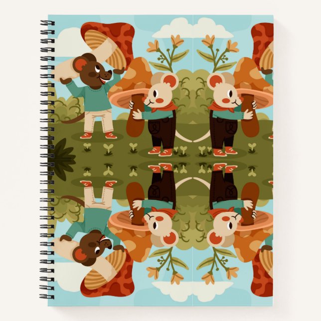 Spiral notebook cover showing a whimsical notizbuch (Vorderseite)
