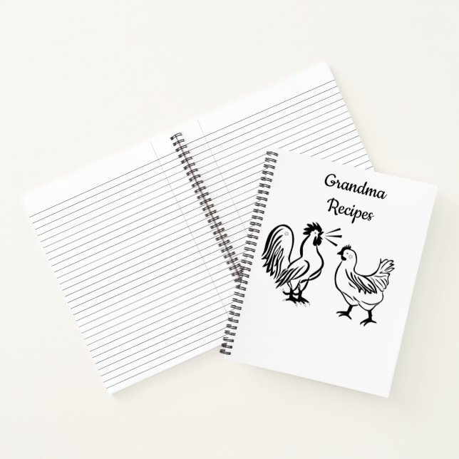 Spiral Notebook-Farbroster Oma Rezepte Notizbuch (Innenseite)