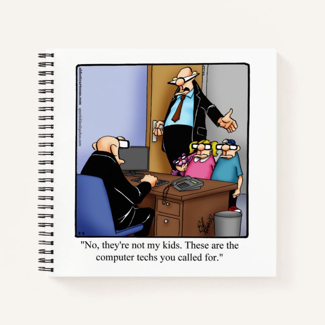 Spiral Notebook für Business Büro Humor Notizbuch (Vorderseite)