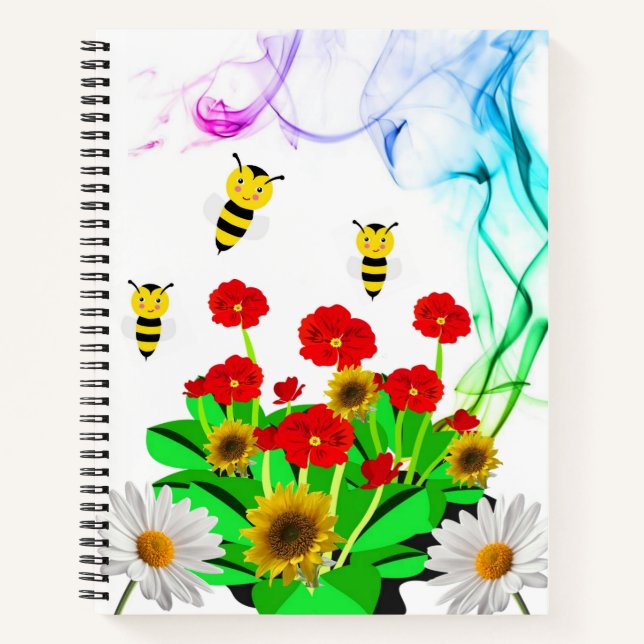 Spiral Notebook Gelbe Sonnenblume Blüte Blüte Notizbuch (Vorderseite)