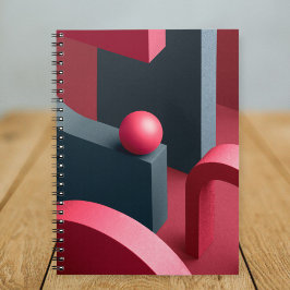 Spiral notebook geometric shapes - Modern notebook Notizblock