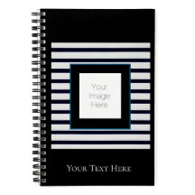 Spiral Notebook gestreift benutzerdefiniertes Foto