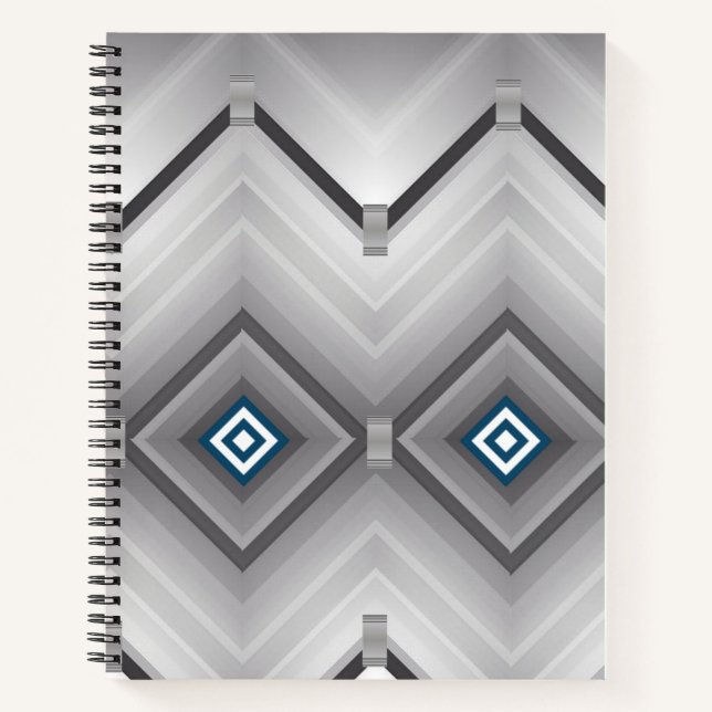 Spiral Notebook grau Notizbuch (Vorderseite)
