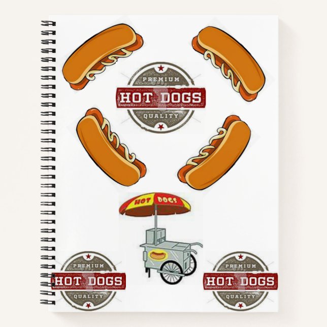 Spiral Notebook Hotdog Notizbuch (Vorderseite)