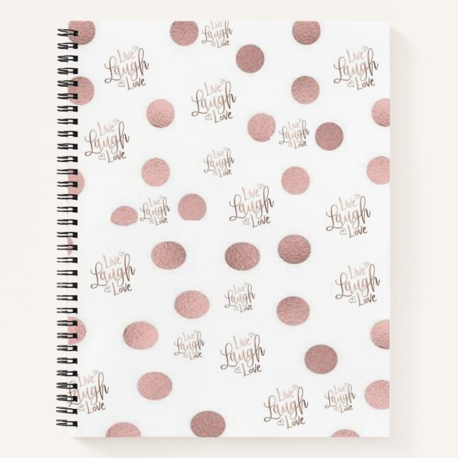 Spiral Notebook Live Lagh Liebe Rose Notizbuch (Vorderseite)