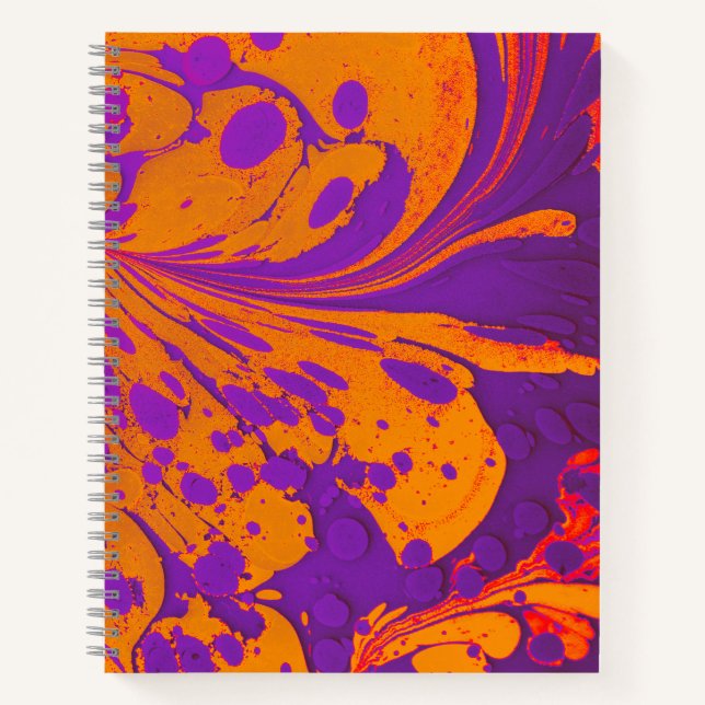 spiral notebook marble design 120 squared pages notizbuch (Vorderseite)
