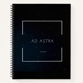 Spiral-Notebook mit Ad Astra Print Notizbuch