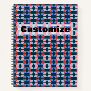 Spiral Notebook mit Fliesenvielfarben Design. Notizbuch
