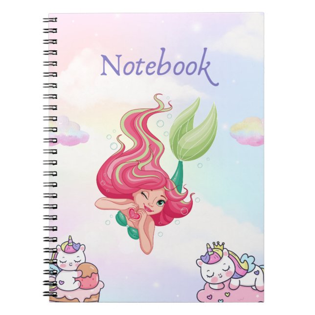 Spiral Notebook mit schönen Kawaii Designs Notizblock (Vorderseite)
