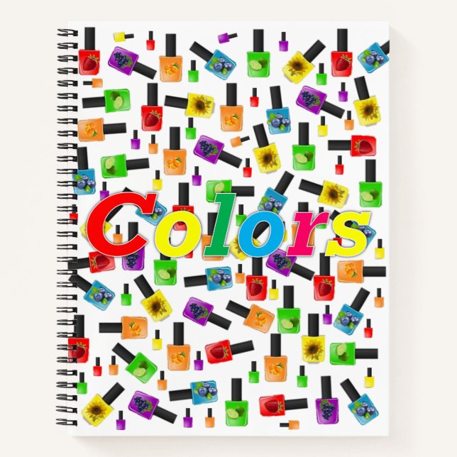 Spiral Notebook Nail Polnische Farben Frucht Notizbuch (Vorderseite)