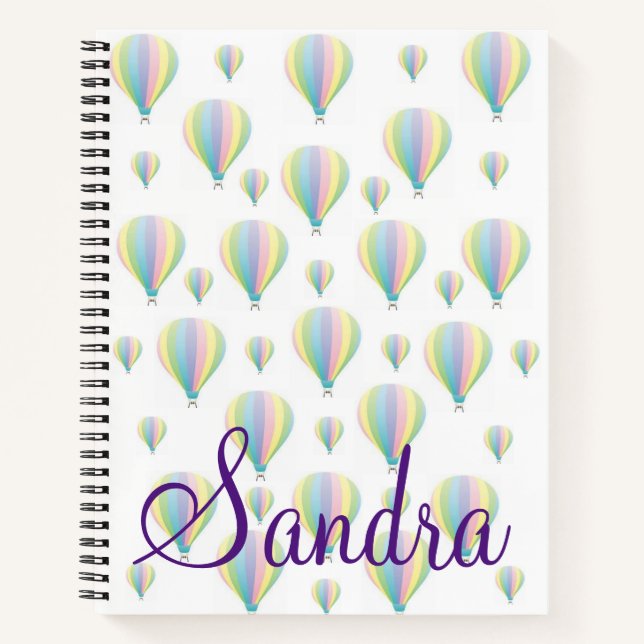 Spiral Notebook Pastel Parachutes Notizbuch (Vorderseite)