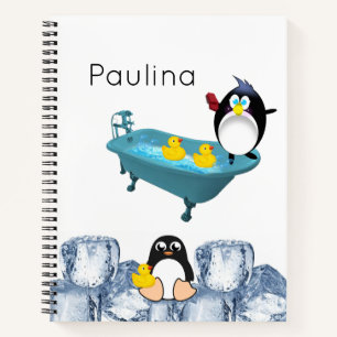 Spiral Notebook Pinguin Ice Yellow Ducks Notizbuch