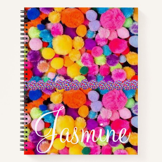 Spiral Notebook Pom Poms Notizbuch (Vorderseite)