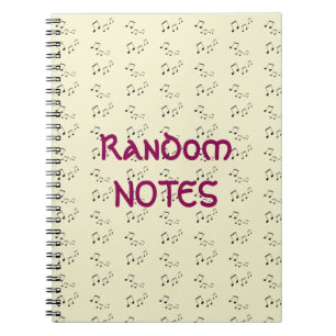 Spiral-Notebook - Random Musical Notes Notizblock