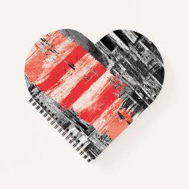 Spiral Notebook – Red Pulse Abstract Design Notizbuch