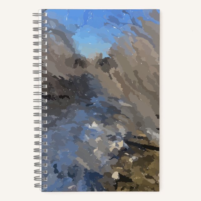 Spiral Notebook River Scene Notizbuch (Vorderseite)