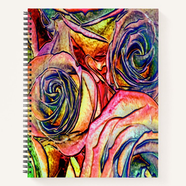 Spiral Notebook - Rose Liebe #4477 Notizbuch (Vorderseite)