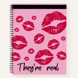 Spiral Notebook Sie sind Real Lip Kisses Uni Notizbuch