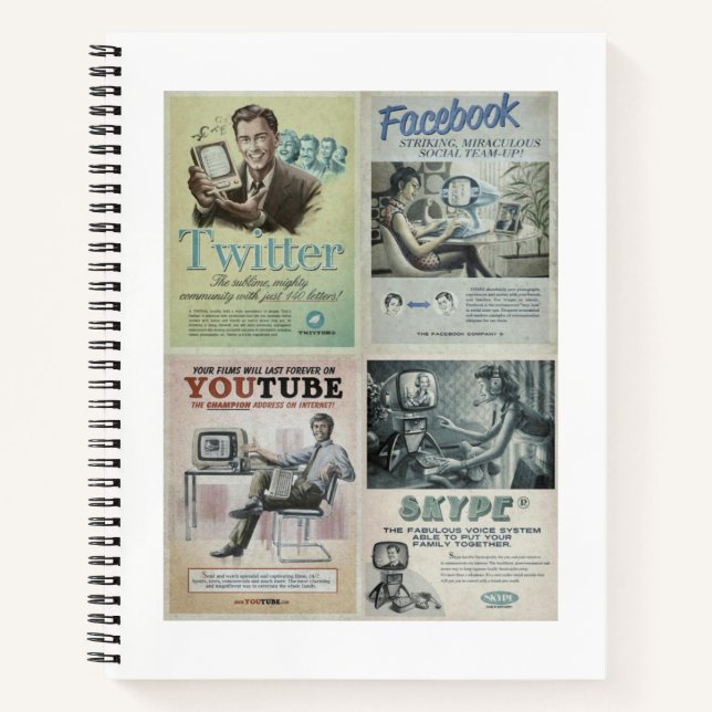 Spiral Notebook Social Media Notizbuch (Vorderseite)