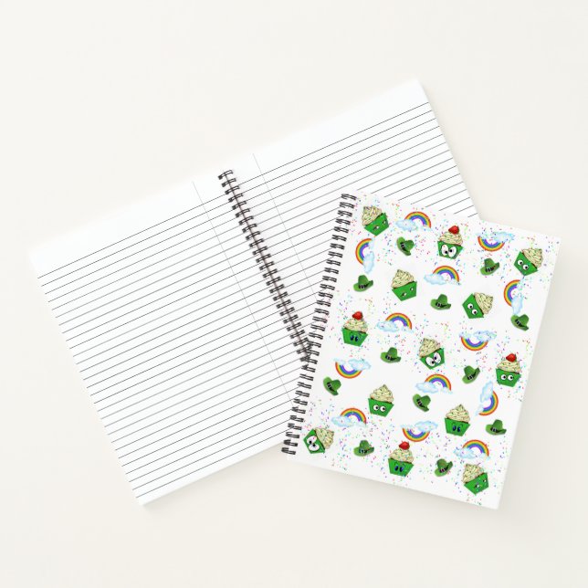 Spiral Notebook St. Patrick's Day Cupcakes Notizbuch (Innenseite)