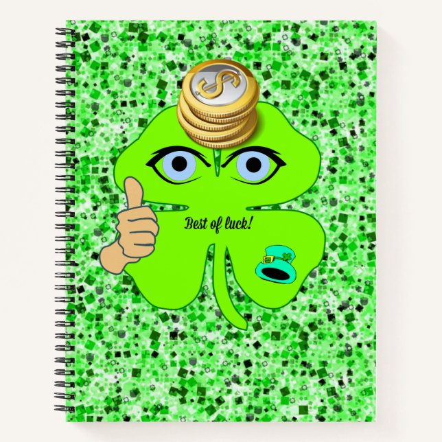 Spiral Notebook St. Patrick's Day Leprechaun Notizbuch (Vorderseite)
