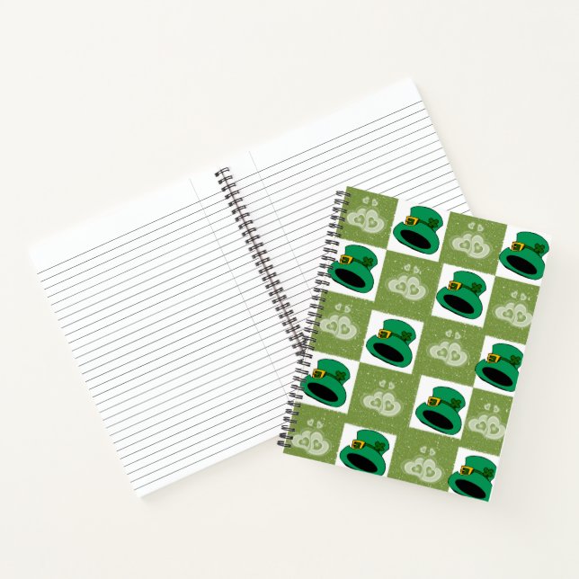 Spiral Notebook St. Patrick's Hats Hearts Notizbuch (Innenseite)