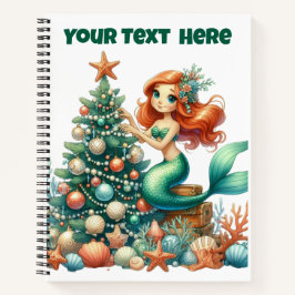 Spiral Notebook-Weihnachten Mermaid Journal Notizbuch