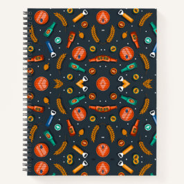Spiral notebook with a Halloween-themed cover Notizbuch
