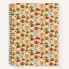 Spiral notebook with a vibrant cover featuring  notizbuch