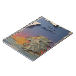 Spiral Notebook with Roaring Lion Design Papercut Notizblock
