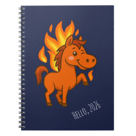 Spiral Notebooks with a red horse Notizblock