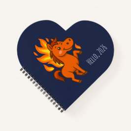 Spiral Notebooks with a red horse Notizbuch