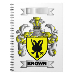 Spiral-Notizbuch Braun Familienname Notizblock