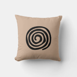 Spiral Petroglyph Aztec primitive Stammeskunst Kissen